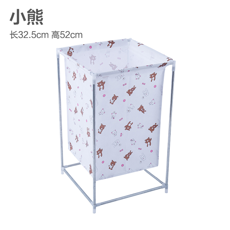 北欧简约家用棉麻脏衣服收纳筐可折叠支架防水超大脏衣篮篓储物箱