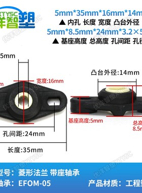 EFOM-cEGLM-EFSM工程塑料法兰轴承座耐磨高温寿命长免维护