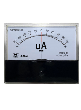 44C2直流正负直通电流表1A2A3A5A双向25ua微安表50ma毫安表44c1