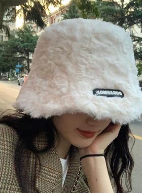 Winter big head circumference plush fisherman hat 2025new跨