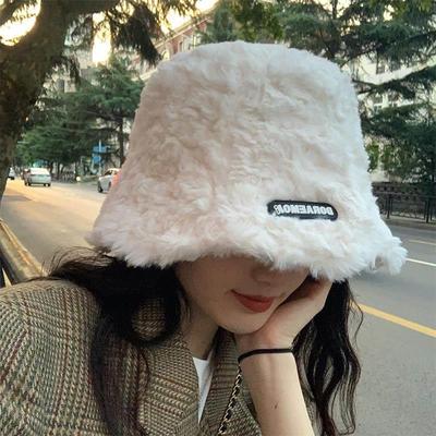 Winter big head circumference plush fisherman hat 2025new跨