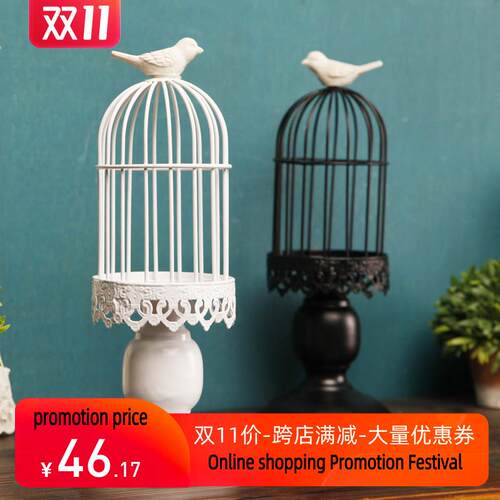 Vintage Bird Cage Candle Stick Diner TableDecoration
