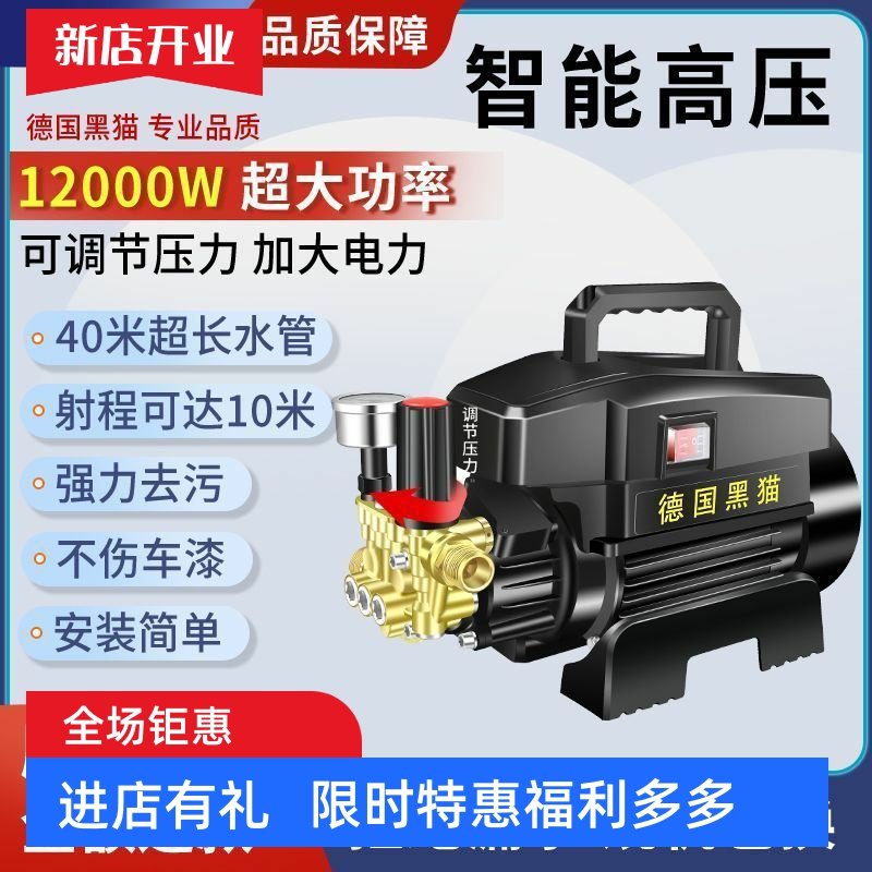 德国黑猫超高压清洗机家用220v可调压全自动强力便携式洗车机,清洗/食品/商业设备,洗车机,淘宝优惠券,粉丝福利购,淘宝优惠卷