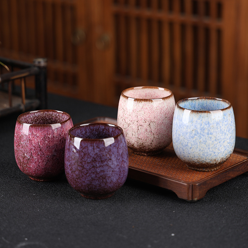 建盏茶杯轻奢主人杯个人专用陶瓷杯子家用水杯功夫茶具窑变单杯