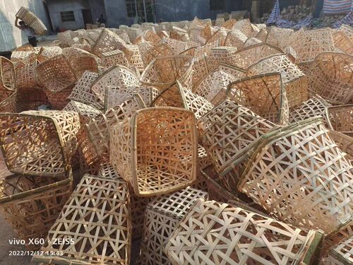 竹制品竹编收纳筐竹篮子插花篮子方形杂物筐工艺品竹箩