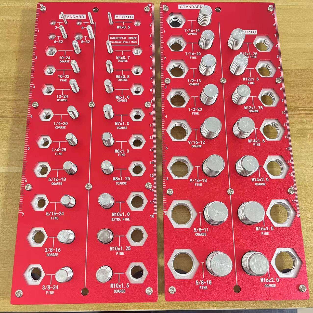 38孔螺丝规蓝色色2合一螺丝测量规公子规2-in-1ThreadCh