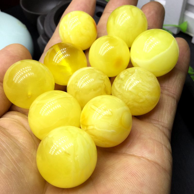 批发天然蜜蜡大颗粒单珠天然琥珀散珠可以配多宝东海天然水晶