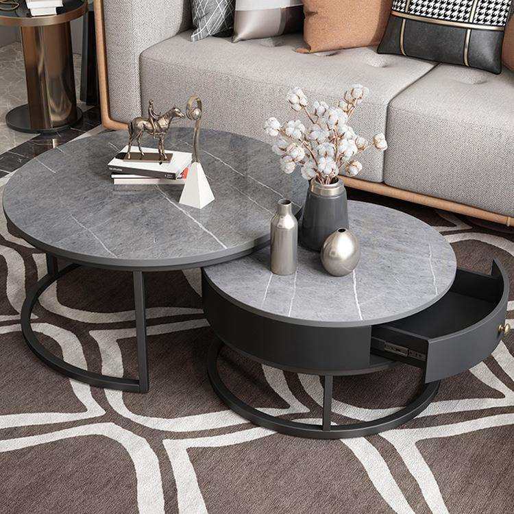 现代简约客厅创意圆形岩板茶几小户型大小套大理石茶几玻璃组合,收纳整理,烫衣板及配件,淘宝优惠券,粉丝福利购,淘宝优惠卷