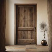 仿古实木入户大门别墅防盗门农村自建房卧室门原木对开入户门