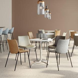 办公休闲会客区接待等候休息高脚吧椅时尚图书馆舒适单人阅览椅子