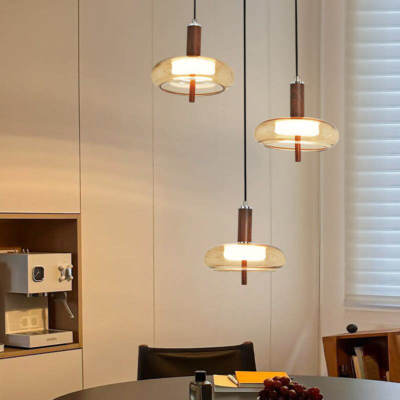 法式中古餐厅灯吊灯三头vintage美拉德复古玻璃设计师吧台圆桌灯