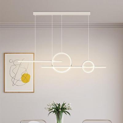 餐厅吊灯现代简约创意长条灯北欧餐桌饭厅灯具LED极简吧台餐厅灯