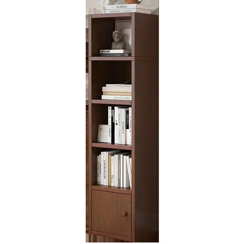 落地缝柜侧边收纳书架窄展示柜客厅储物多层墙角实木书柜柜子靠墙