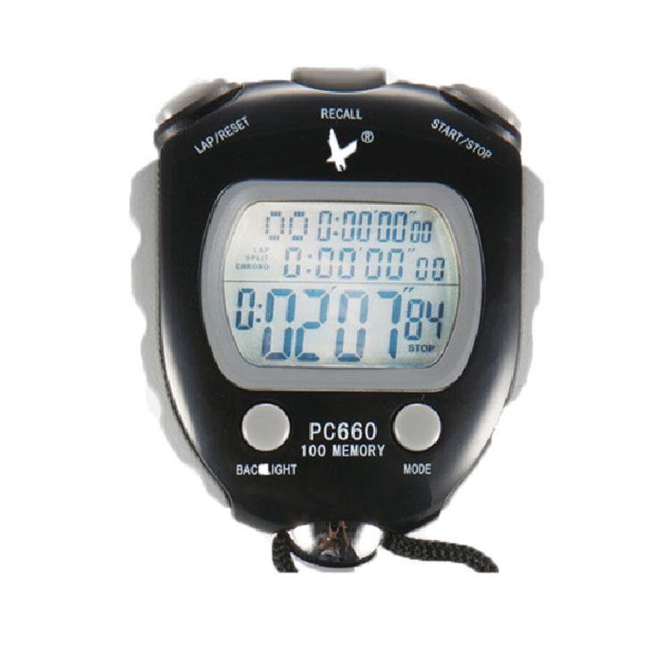 天福PC660（夜光）三排100道秒表电子秒表计时器多功能秒表