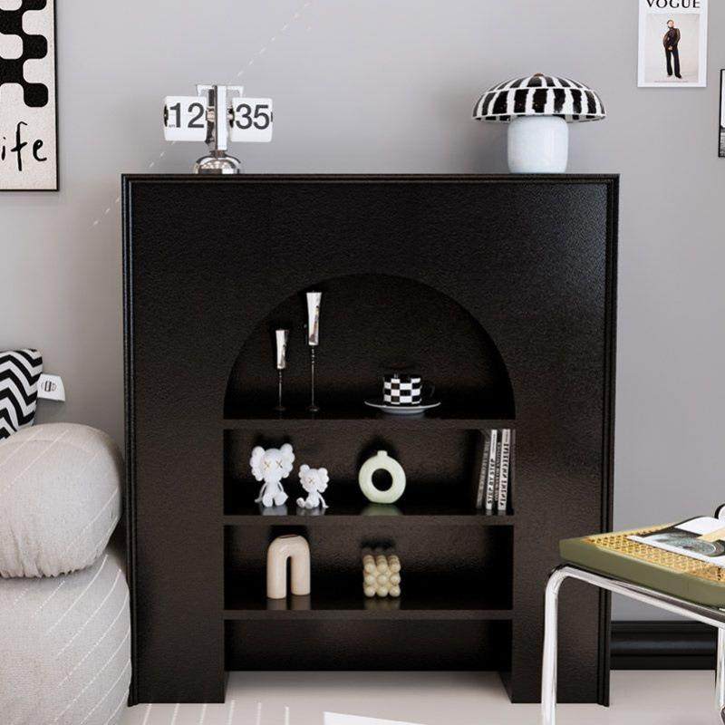 法式壁炉柜装饰柜室内客厅黑色白色简约民宿玄关摄影置物架收纳柜