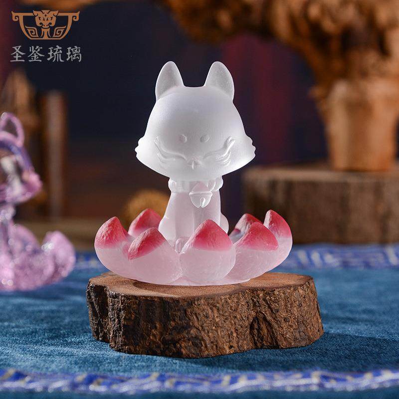 网红新款国潮古风手工雕刻九尾狐古法琉璃创意摆件幸运灵气狐狸,纺织面料/辅料/配套,纺织机械配件,淘宝优惠券,粉丝福利购,淘宝优惠卷