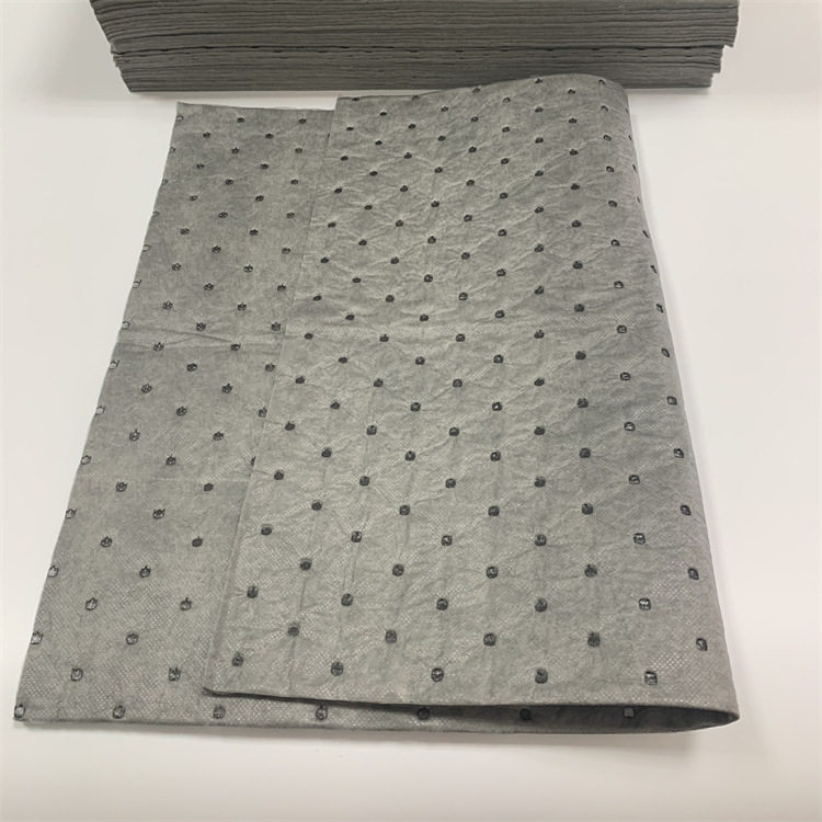 加厚工业吸油棉 聚丙烯吸油垫工业PP吸油毡化学吸液棉压点吸油棉
