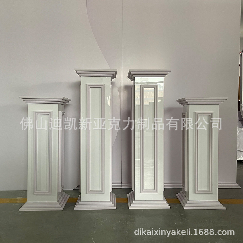 白色罗马柱装饰甜品柱婚礼活动装饰设计源头厂家