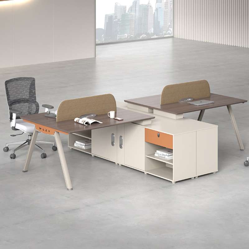 新款带抽屉办公室办公桌位位办公卡座电脑桌屏风职员桌办公家具