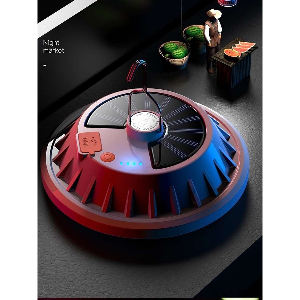 充电灯泡户外家用超亮移动停电应急照明led飞碟灯夜市地摊摆摊灯