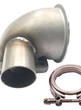 汽车配件2.5“V形带90度T3/T4涡轮弯管接头法兰铸造管