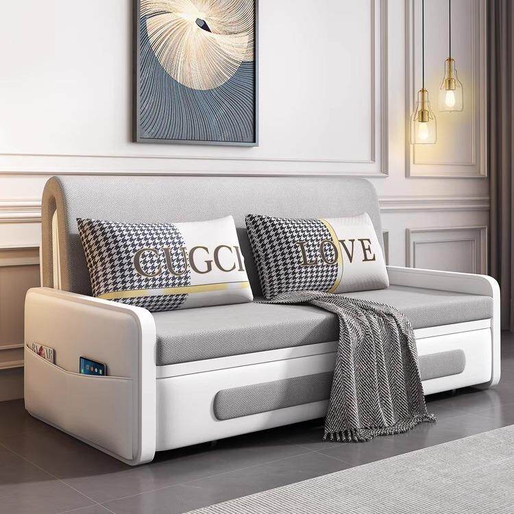 折叠沙发床多功能两用客厅卧室办公室午睡单人床实木储物床伸缩床