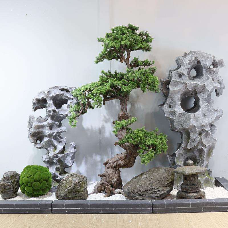 仿真石头假山庭院造景雪浪石太湖石泰山石玻璃钢假石头装饰摆件