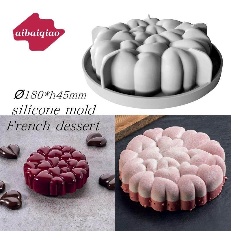 爱百巧 7寸爱心慕斯蛋糕模 情人节心形慕斯硅胶模 心连心烘焙模具,厨房/烹饪用具,烘焙模具,淘宝优惠券,粉丝福利购,淘宝优惠卷