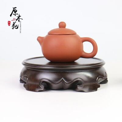 非洲黑檀木圆形整料底座实木盆景花瓶紫砂壶木雕工艺礼品摆饰木托