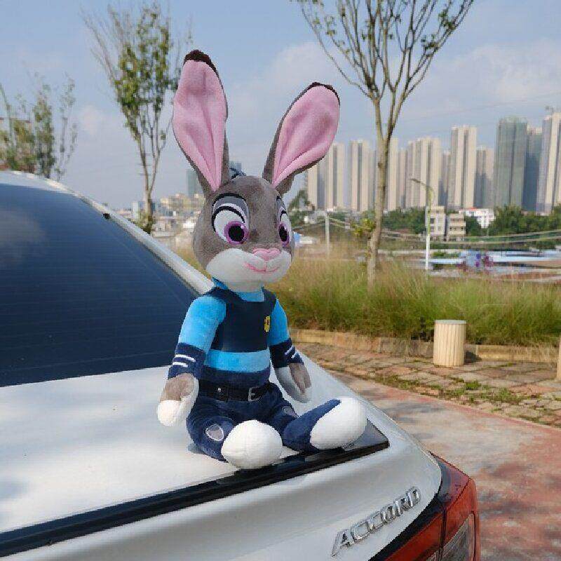 pDT 汽车车尾挂件玩偶小兔子车顶装饰车尾贴趣味公仔汽车外饰品
