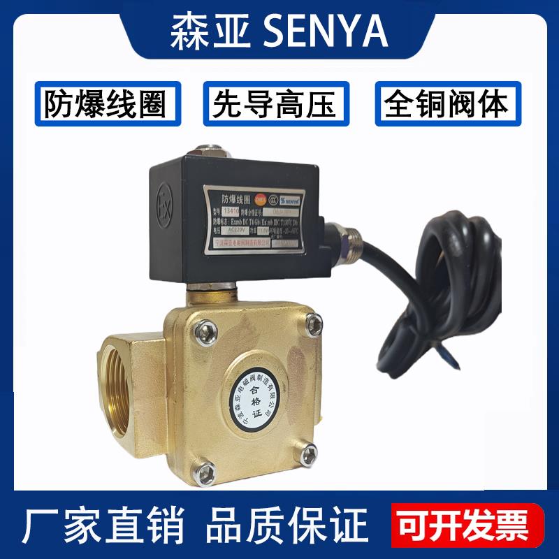 防爆先导式电磁阀0927400铜体常闭膜片式16KG高压带防爆证书220V