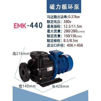 Emk磁力驱动泵耐酸碱腐蚀Pp工程塑料泵Pvdf氟塑料聚四氟乙烯化工