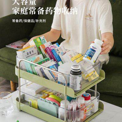 抽屉式大号药物收纳盒多层药品置物架公司家用医药箱家庭装桌面柜