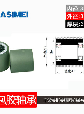 厂家直销美斯美PULT69830-30 铝型材包聚氨酯双轴承系列滑轮