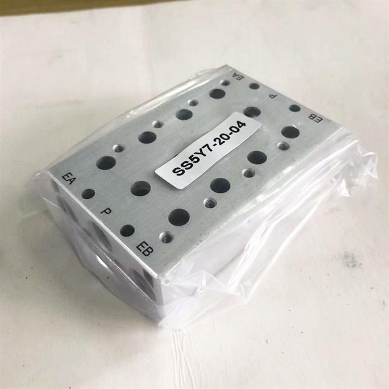 SMC型SY7120汇流板气动集成块汇流排电磁阀底座SS5Y7-20-02F--20F