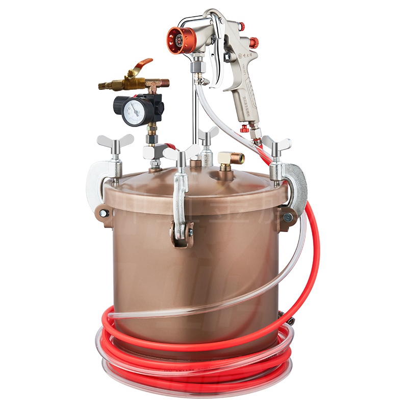 水包水多彩漆喷枪外墙乳胶涂料水泡沙水包砂专用喷枪10升压力桶罐