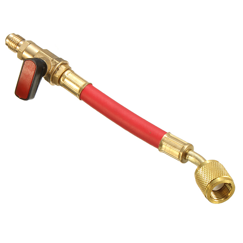 汽车加氟球阀短管 高压胶管接头 空调加氟管 R22/R134A加液冷媒管