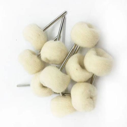 羊毛球抛光磨头 3.0柄镜面抛光轮 带柄羊毛轮电动工具配件磨头