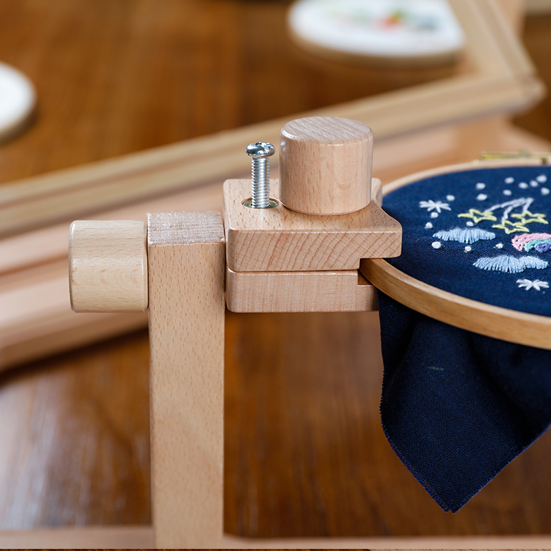 刺绣桌面绣架台式十字绣苏绣法绣家用固定绷夹工具大号可调节