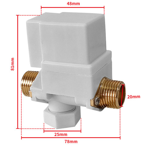 太阳能电磁阀4分DC12V有压无压热水器进水控制水阀通用配件