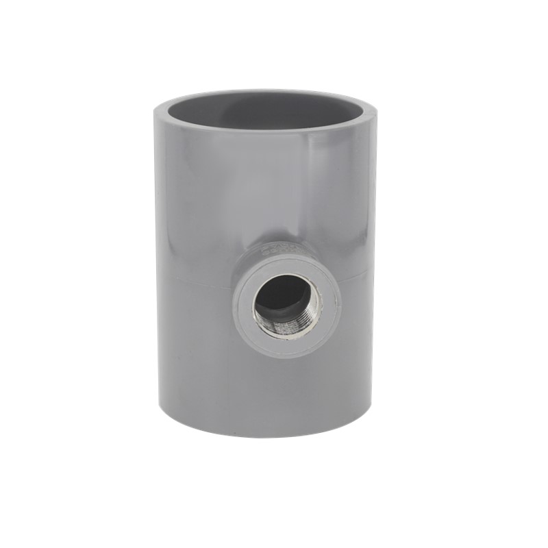 upvc入铜内丝三通螺纹三通管4分6分2寸塑料管三通25/32/40/50/63