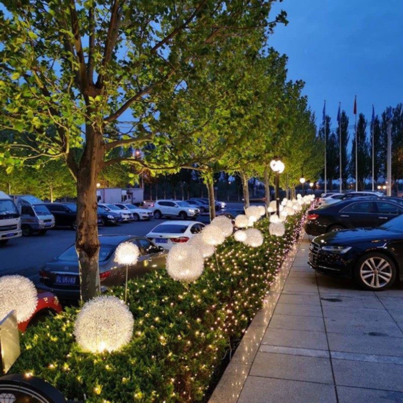 太阳能庭院灯户外蒲公英圆球芦苇灯花园别墅景观装饰灯插地草坪灯,特色手工艺,其他特色工艺品,淘宝优惠券,粉丝福利购,淘宝优惠卷