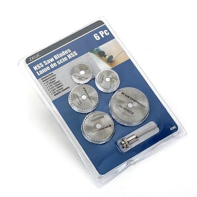 高速钢小锯片6PC切割片雕刻工具圆锯片迷Q你微型木工电磨切片