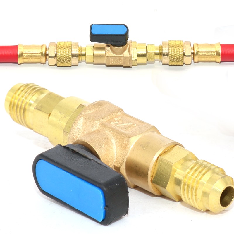 加氟管延长阀  雪种管加长阀  自带阀空调加氟管冷媒管对接头丝