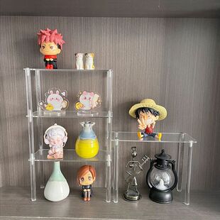 亚克力手办展示架盲盒收纳置物公仔透明陈列展架定制