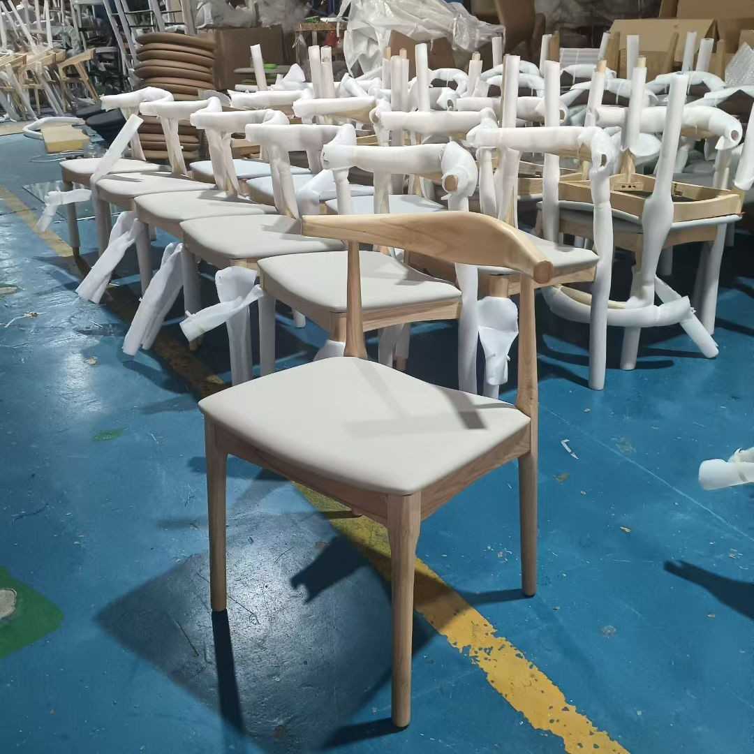 大号牛角椅子简约餐椅家用商用椅子靠背火锅烧烤小吃店奶茶店桌椅