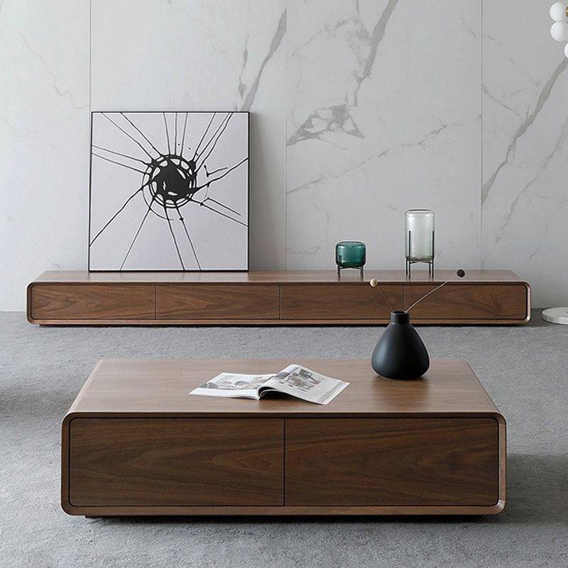 电视柜胡桃木小户型电视柜茶几组合现代客厅家用一体全实木落地柜,住宅家具,茶几+电视柜,淘宝优惠券,粉丝福利购,淘宝优惠卷