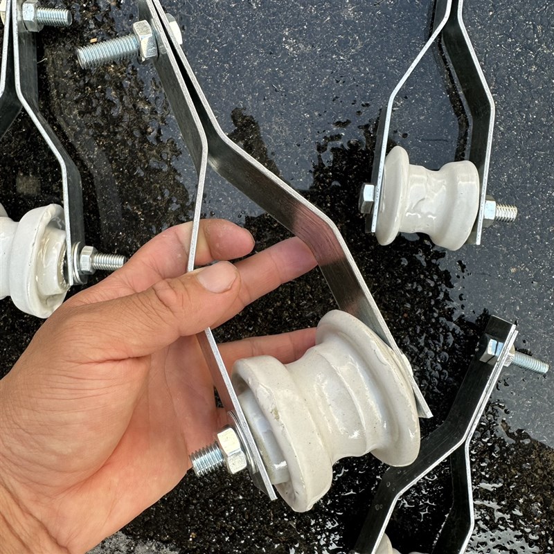 速发电线吊架缘缆工具铁架绝线子拉线支板电力吊挂绝缘瓷瓶瓷珠柱