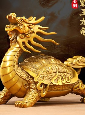 速发黄铜龟饰,客厅门厅,家居装饰公办,室寿星礼品