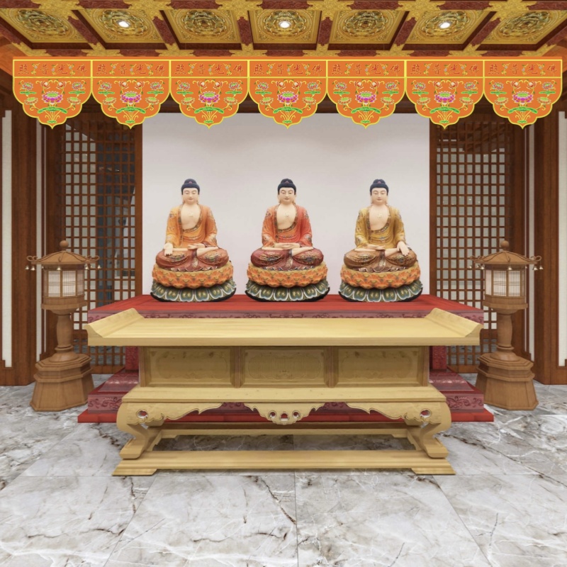 速发门帘帷贡佛挡帘柜类遮挡莲幔缎帘花刺绣帘单张50乘6m